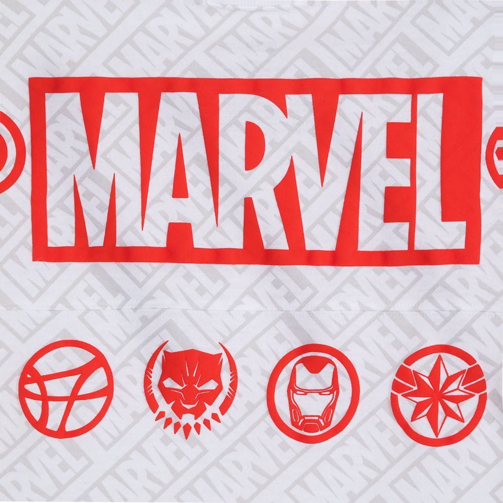 Disney Parks Marvel Logo Spirit Jersey for Adults Size Large Avengers Iron Man Thor Captain America Black Panther