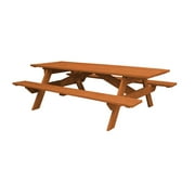 HomeRoots Cedar Chest Solid Wood Outdoor Picnic Table