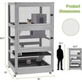 thumbnail image 5 of Aivituvin Large Chinchilla Cage, 4 Levels Ferret Cage  Large Critter Nation Hutch with Chew-Proof Aluminium Edge & PVC Layer, Brake Wheels Moveable, 5 of 6