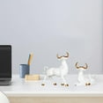 thumbnail image 4 of 2x Estatua de creativa Estatuilla de toro Escultura Arte moderno Lucky Feng Shui Resina Estantería animal, Decoración para hogar, Soporte Blanco BLESIY Estatua de vaca, 4 of 8