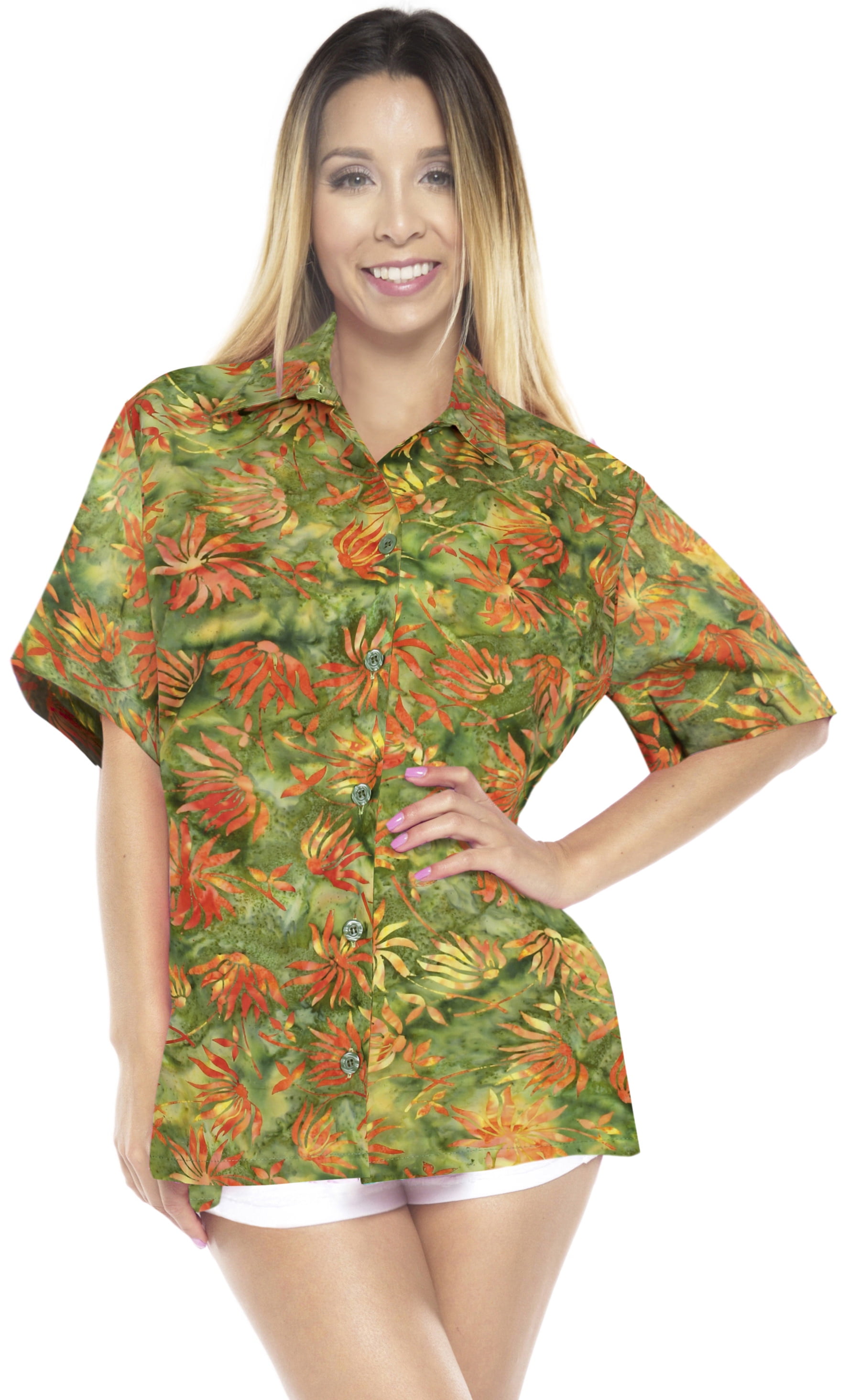 Happy Bay Hawaiian Shirt Women Beach Top Blouses Tank Casual Aloha