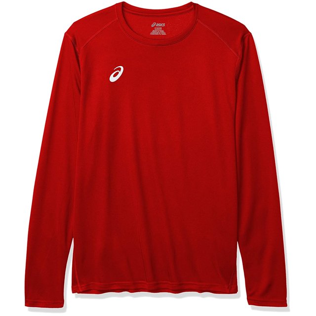 Camiseta básica Asics con Logo liso rojo grande