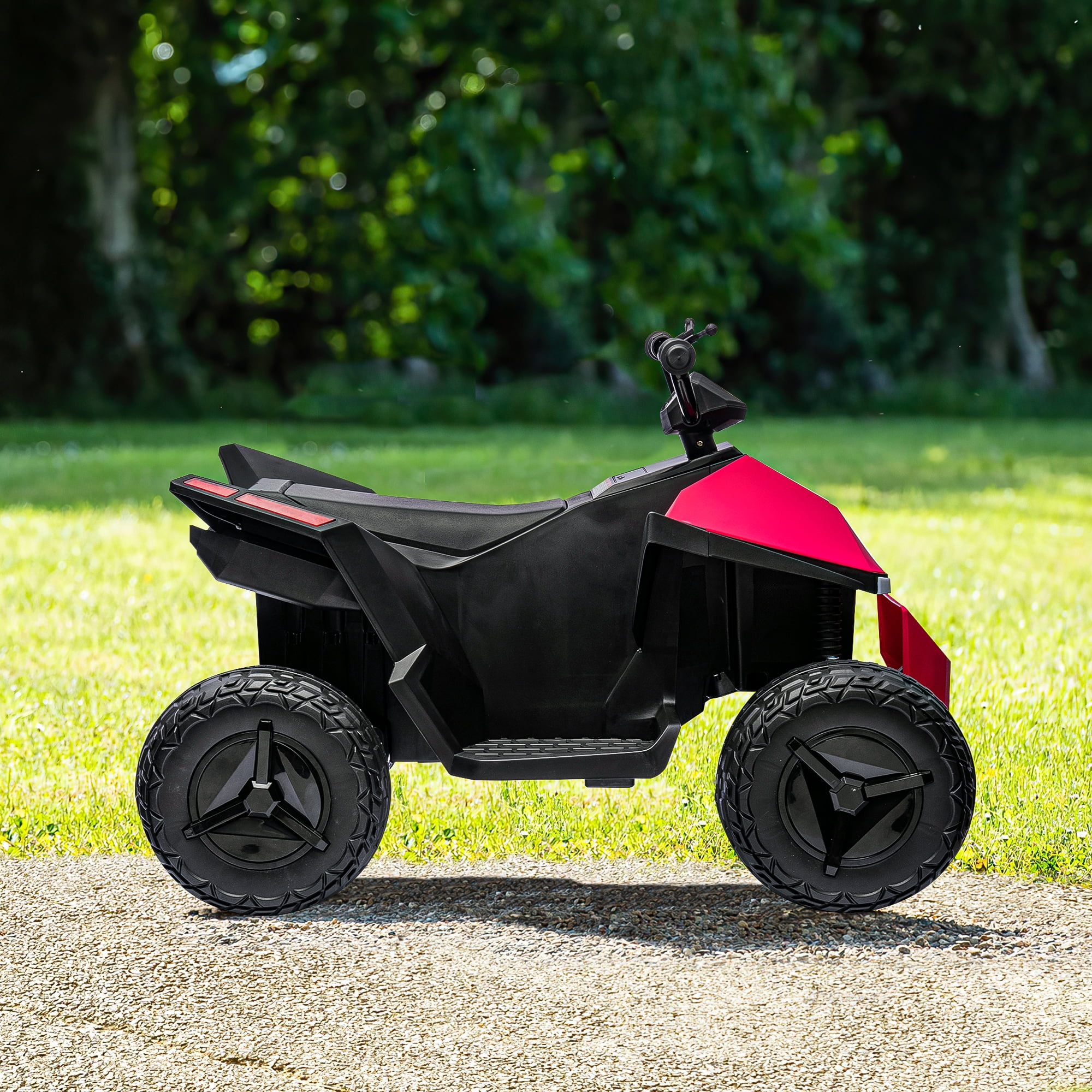 CIPACHO 12V Kids Ride On ATV Car, 4-Wheeler Electric Vehicle with Dual-Drive System, LED Front and Rear Dazzling Lights, Music, MP3, USB Interface, Red CIPACHO 12V Kids Ride On ATV Car, 4-Wheeler Electric Vehicle with Dual-Drive System, LED Front and Rear Dazzling Lights, Music, MP3, USB Interface, Red