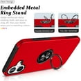 thumbnail image 6 of Entronix Heavy Duty Ring Case Designed for iPhone 16 Plus, Shockproof Slim Fit Kickstand, Red, 6 of 6