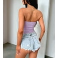 thumbnail image 6 of Women Tube Tops Strapless Shirt Summer Outfits Bandeau Basic Crop Top Y2k Going Out L, 6 of 7