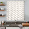 thumbnail image 5 of Simple Line White Sheer Curtains 54 Inches Long, Beige Modern Art Geometric Light Filering Curtains, Breathable Simi Curtain Privacy Drapes for Kitchen Bathroom Nursery Small Window Treatment, 5 of 9