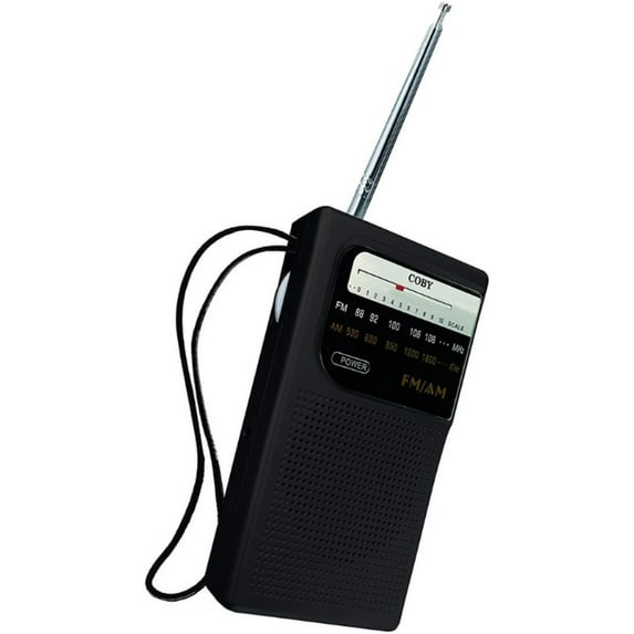 Coby Pocket Size AM/FM Radio, Black 1 Ea - (Pack of 2)