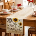 thumbnail image 5 of Sunflowers Table Runner 120 Inches Long Farmhouse Dress Scarves, Vintage Bee You Are My Sunshine Beige Dining Tablerunner for Coffee Table/Kitchen Island/Party Décor, 13" x 120", 5 of 8
