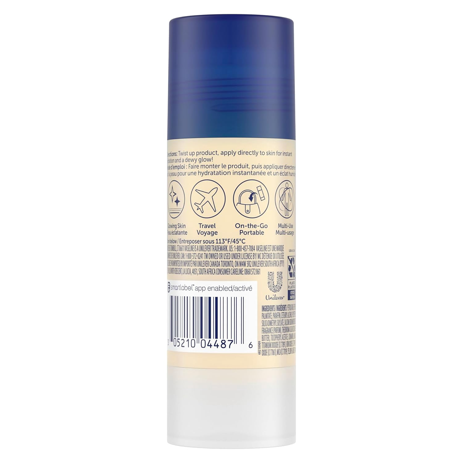 Vaseline Cocoa Shimmer Jelly Stick GLOW UP Body Luminizer For Dewy Radiant Skin 1.4 oz - 3 Count
