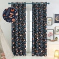 thumbnail image 1 of Deconovo Kids Blackout Curtains for Bedroom Grommet Thermal Insulated Room Darkening Print Space Adventaure Designer for Living Room W52 X L84 Indigo Set of 2 Panels, 1 of 9