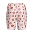 thumbnail image 2 of Lsque Hand Drawn Strawberry Mens Sleep Pajama Shorts,Short Pajama Pants, Cotton Ultra-Soft Knit-Small, 2 of 9
