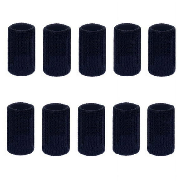 Zhuge 20 Pieces Finger Sleeves, Thumb Splint Brace for Finger Support, Relieve Pain for Arthritis,Triggger Finger, Compression Aid for Sports (Black)