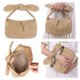 thumbnail image 4 of Bolso Paja Turístico Embrague Plisado Con Lazo (beige) Albaricoque, 4 of 9