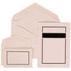 JAM Paper Wedding Invitation Combo Set, 1 Large & 1 Small, Black Border Set, Black Card with White Envelope,100/pack