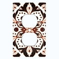 thumbnail image 2 of Metal Light Switch Plate Cover White Red Mandala Flower Tile Pattern MDL029, 2 of 13