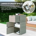 thumbnail image 3 of Outsunny Outdoor Towel Rack for Pool w/ Drawer & Cabinet, Gray, 3 of 9