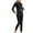Black, variant on Womens Thermal Underwear Set,Long Johns for Women Base Layer with Fleece Lined Long Underwear Top Bottom Cold Weather Beige L