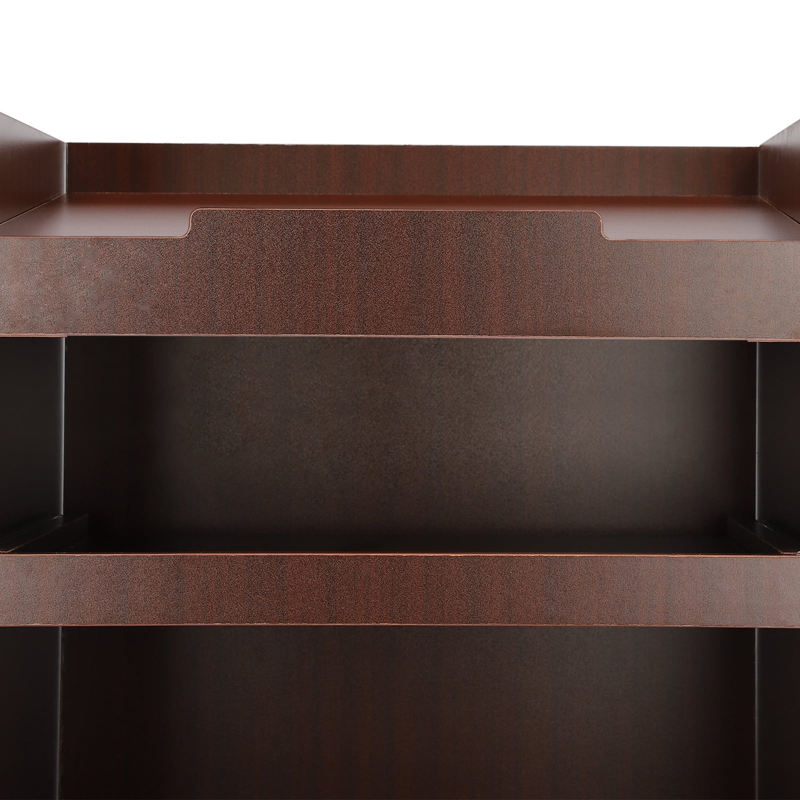 Wooden Lecterns & Podiums Standing Desk with Side Shelf and Keyboard Tray for Churches Classrooms Reddish-Brown 23.6*15.7*45.7in Heavy Duty