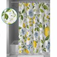 thumbnail image 3 of Shower Curtains Sets for Bathroom Decor Watercolor Lemon Flower LeavesWaterproof Bathroom Curtain with Hooks,Spring Fruit Floral on Whitefor Bathroom Decor,60x72IN, 3 of 7
