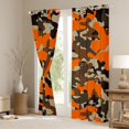 thumbnail image 3 of Manfei Abstract Camouflage Black Out Curtains, Orange Brown Camo Curtains Pack of 2 (42x63 Each), Military Patriotic Theme Bedroom Curtains, Luxury Room Decor, 3 of 6