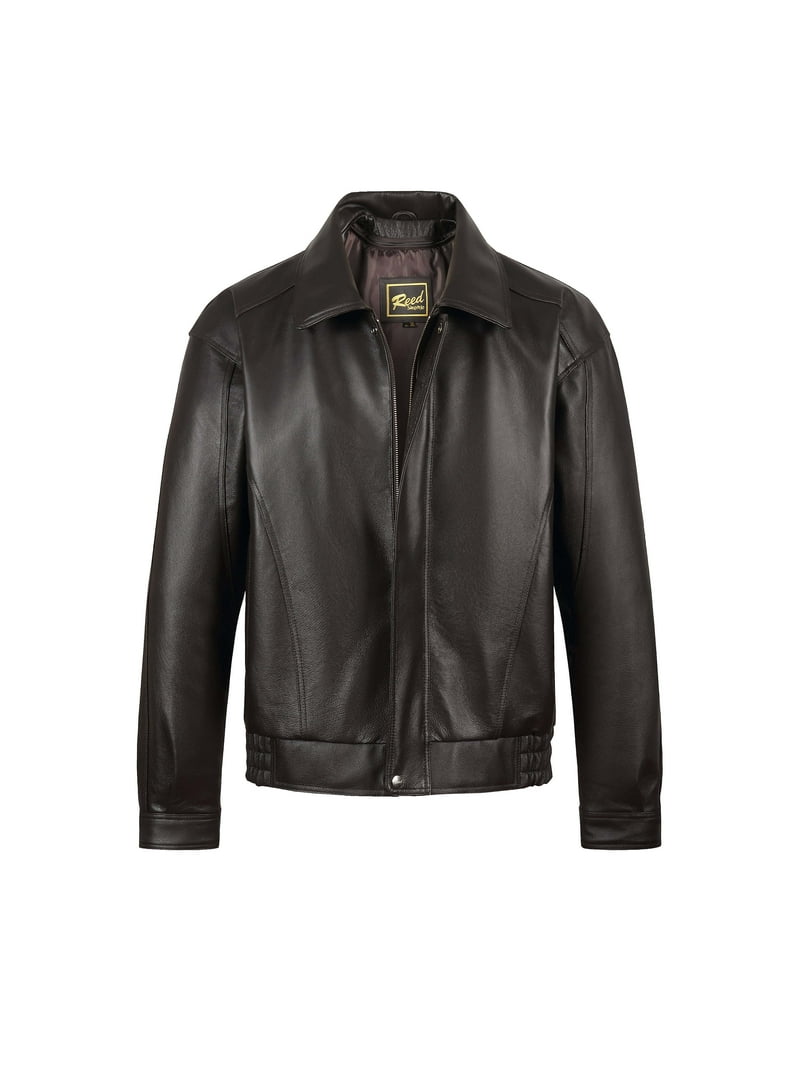 Reed Men's American Leather Bomber Jacket - Walmart.com Reed Men's American Leather Bomber Jacket - Walmart.com
