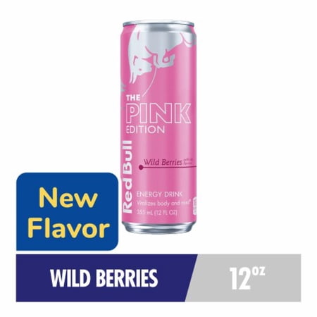 Red Bull Pink Edition Energy Drink Can 12 fl oz Packaging May Vary