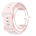 thumbnail image 3 of FIEWESEY Band Compatible with Fitbit Charge 5, Replacement Bracelet Adjustable Watch Strap, Fashion Classic Soft Silicone Fitness Sports Breathable Bands Fit for Fitbit Charge 5(Pink+White), 3 of 6