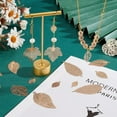 thumbnail image 5 of 44pcs Filligree Leaf Charm 11 Style Gold Tree Charm Brass Monstera Pendants Hollow Maple Pendants for DIY Necklace Bracelet Earring Jewelry Making Keychain Bag Decoration, 5 of 6