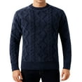 thumbnail image 7 of Kalauyu Men's Pullover Sweater Cable Knit Chunky Sweater Classic Casual Crewneck Sweaters, 7 of 7
