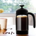 thumbnail image 4 of OVENTE French Press Coffee Maker 20 Ounce with Heat Resistant Borosilicate Glass & Stainless Steel 4-Level Filtration System, Portable Cold Brew Coffee Maker for Travel, Camping or Gift, Black FPB20B, 4 of 9