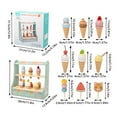 thumbnail image 3 of Wooden Ice Cream Playset for Kids, Baby Education Toys for 1-3 Years Old, Toddler Toys Pretend Play Set with Display Shelf – Colorful Kids Play Food for Early Learning, 3 of 7