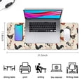 thumbnail image 5 of Long Mouse Pads for Desk,Beige Chicken Pattern Desk Mats on Top Of Desks, Desk Mouse Pad Extra Large with 3mm Non-Slip Base and Stitched Edge for Gaming,Office,Work,Home 31.5x11.8in, 5 of 5