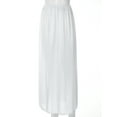 thumbnail image 2 of Doomiva Women Elegant Half Slip High Waist Lace Hem Skirt Silk Satin Inner Skirt See-through Cover Skirt Size C White One Size, 2 of 7