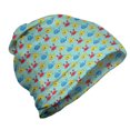 thumbnail image 1 of Yellow Submarine Unisex Beanie, Whales Crabs, Hiking Outdoors, Aqua and Mustard, by Ambesonne, 1 of 1