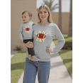 thumbnail image 4 of Mommy and Me Matching Outfits Football Rugby Letter Embroidered Sweatshirt Long Sleeve Pullover Top, 4 of 7