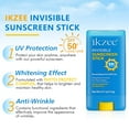 thumbnail image 2 of ikzee Invisible Sunscreen Stick for Face and Body SPF 50+, Water Resistant Light Weight Formula, Broad Spectrum UVA/UVB Protection, 2 of 10