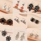 thumbnail image 1 of Halloween series of funny spider skull earrings unique and fun pumpkin bat earrings for men and women Couple jewelry Valentine's Day gift, 1 of 5
