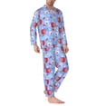 thumbnail image 2 of Fotbe coffee love cup winter Pijama de Hombre con Estampado de Manga Larga, Conjunto de 2 Piezas, Ropa de Dormir Suave y Cómoda con Bolsillos-XX-Large, 2 of 7
