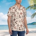 thumbnail image 2 of Lsque Cow Spots And Peace pattern Hawaiian Shirt for Men, Unisex Summer Beach Casual Short Sleeve Button Down Shirts-X-Large, 2 of 9