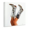 thumbnail image 3 of Stupell Industries Glitzy Glam Cowgirl Boots People Painting Unframed Art Print Wall Art, 12 x 12, 3 of 7