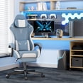 thumbnail image 3 of Lointain Blue Gaming Chair with Footrest, Ergonomic Gamer Game Chair for Adult, Reclining Office Chair with Massage Lumbar Support, Computer Chair, Blue, 3 of 9