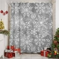 thumbnail image 3 of Grey Christmas Shower Curtain, Retro Farmhouse Winter White Snowflakes Waterproof Fabric Shower Curtains with 12 Hooks, Bathroom Curtain Set for Bathroom Accessories Decor, 48 x 72 Inches, 3 of 9