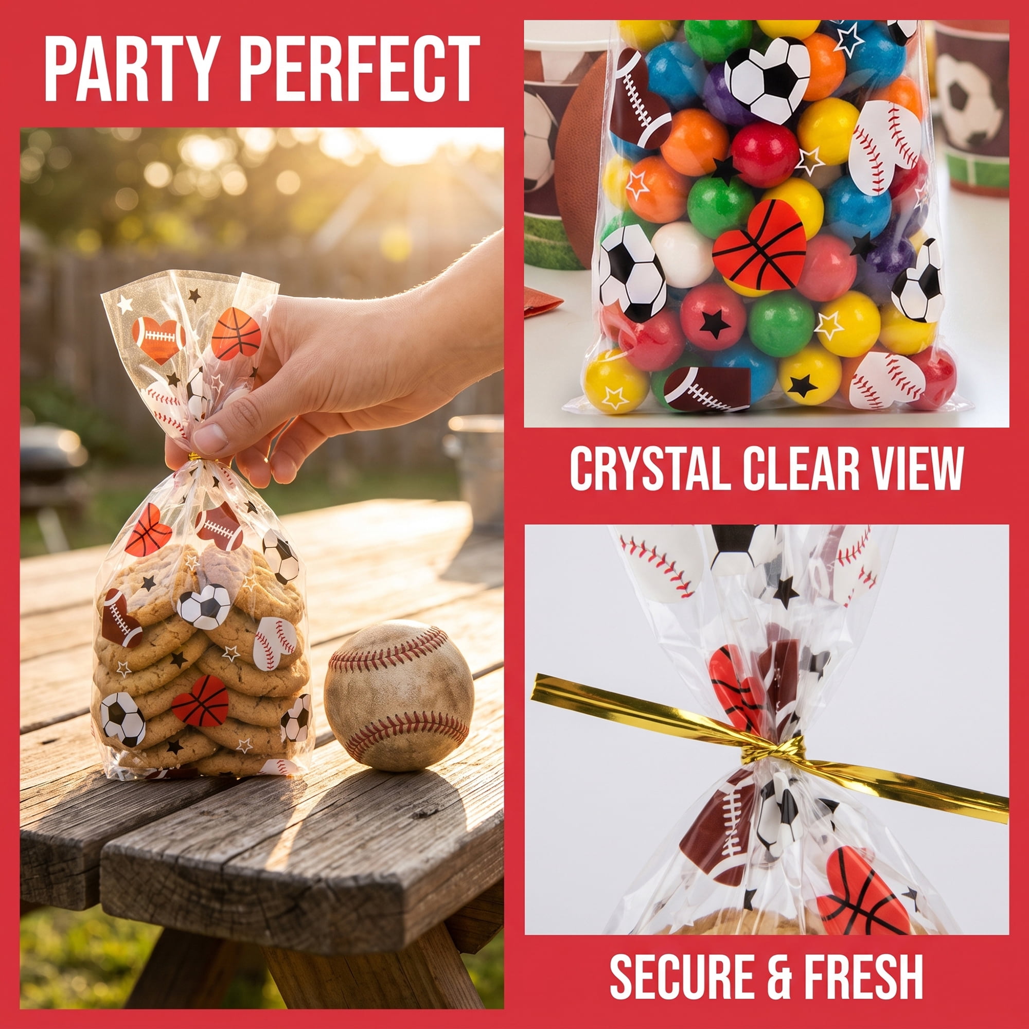 Unique Bargains Sports Treat Gift Box for Cookies and Snacks Multicolor 4.9" x 10.8"