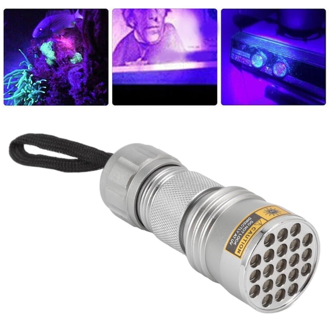 Ligera de Luz uv de Luz uv 21 LED 395 nm Línea ultravioleta para agentes fluorescentes códiGos de falsificación anti -falsificación Moss Moss Moss