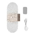 thumbnail image 1 of Aplique pared moderno, ajustable, inalámbrico, acrílico, LED, lámpara pared, para noche, escalera, cocina, baño, interior. Patrón de piedra, 1 of 7