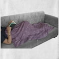 thumbnail image 6 of Hipster Soft Flannel Fleece Blanket, Hand Drawing Style Curly Lines Forming Spiral Shapes Retro Style Abstract Ornament, Cozy Plush for Indoor and Outdoor Use, 60" x 80", Purple Grey, by Ambesonne, 6 of 6