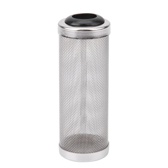 Cubierta de la caja de la red del filtro de malla de acero inoxidable del tanque de peces del acuario protege los peces camarones (S Dia. 12mm)