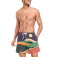 thumbnail image 3 of FORMRS Mens Swim Trunks Mesh Liner Quick Dry Casual Beach Board Shorts with Pockets, Sizes S-2XL, Purple Mountain, 3 of 9