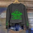 thumbnail image 2 of WREESH Womens Crewneck Sweatshirts St. Patrick's Day Sweatshirts Shamrocks Printed Graphic Sweatshirts Loose Fit Long Sleeved Tops Pullover Sweatshirts Mint Green, 2 of 4