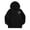 Black, variant on Girls Heart Print Zip Up Hoodie Cozy Kids Fleece Sweatshirt Jacket 5-14Y